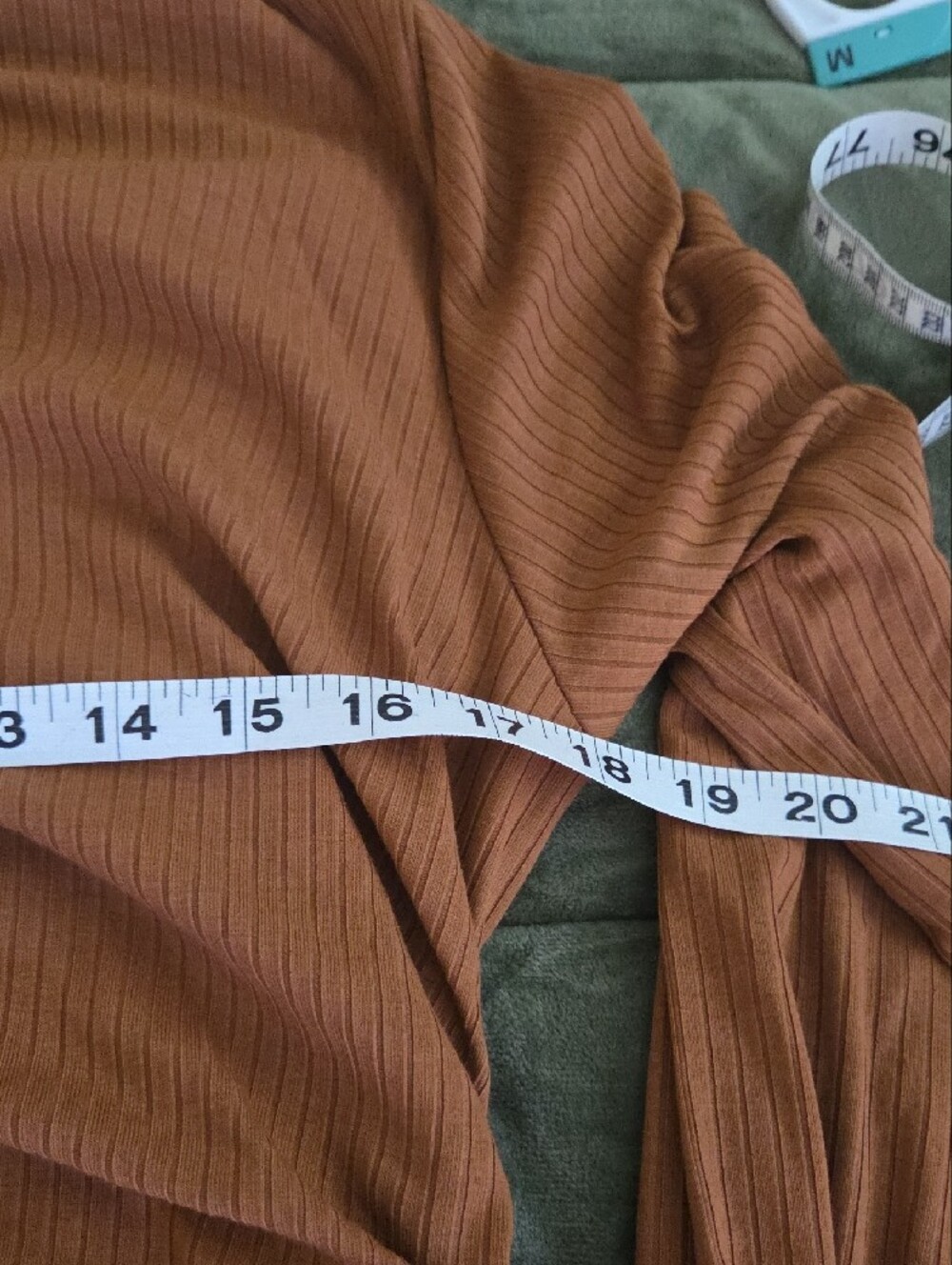 Long Sleeve Ruched Midi Dress - Rust - Picture 5 of 7